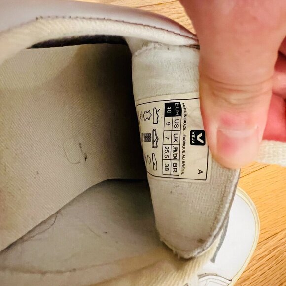VEJA Low Esplar Leather Lace-Up Sneakers | White Great Condition Size 9 - Picture 3 of 16